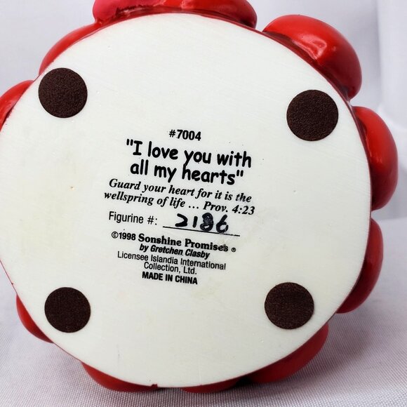 Sonshine Promises Blue Bird Figurine #2186 "I Love You With All My Hearts" 1998 - Picture 6 of 11